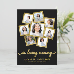 Foto Collage Memorial Beerdigungskarten für den Di Einladung