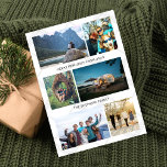 Foto Collage Merry Travel Erinnerungen Feiertagskarte<br><div class="desc">Mit unserer 8-Foto Collage Reisekarte können Sie Ihre unvergesslichen Abenteuer erleben und präsentieren! Diese Karte ist für Familien oder Paare gedacht, die Liebe haben zu reisen, und bietet die ideale Möglichkeit, mehrere Erinnerungen aus Ihrem Jahr der Erkundung zu teilen. Mit Platz für 6 Fotos vorne und 2 zusätzlichen Fotos hinten,...</div>