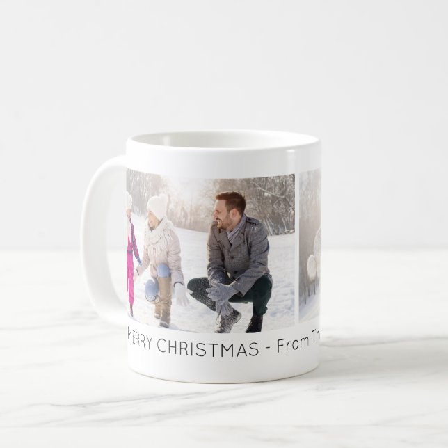Foto Collage Minimaler Weihnachtskalender Tasse (Vorderseite Links)