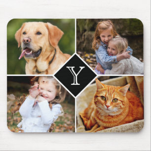 Foto-Collage mit Monogramm Mousepad