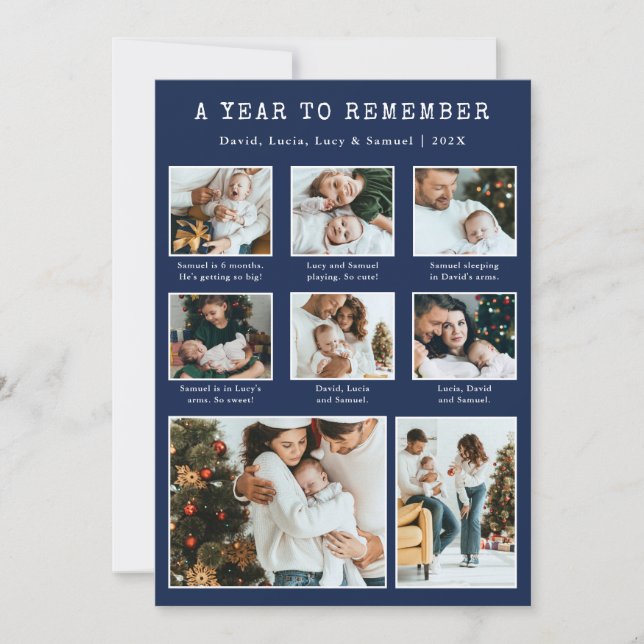 Foto Collage Modern Holiday Card Feiertagskarte (Vorderseite)