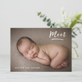 Foto Collage Modern Simple New Baby Ankündigung