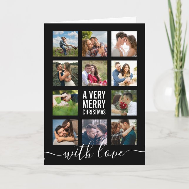 Foto Collage Moderne sehr frohe Weihnachten (Vorderseite)