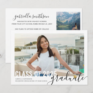 Foto Collage Modernes Script Abschluss Open House Ankündigung