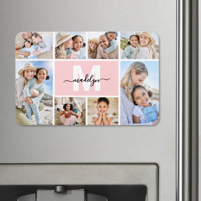 Foto-Collage-Monogramm-Bild Magnet (Photo Collage Monogram Picture Magnet)
