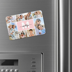 Foto-Collage-Monogramm-Bild Magnet
