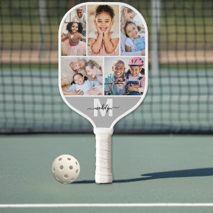 Foto-Collage-Monogramm-Bild Pickleball Schläger