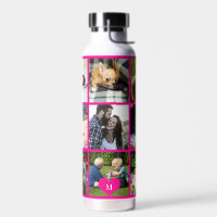 Foto Collage Monogramm personalisiert modern rosa