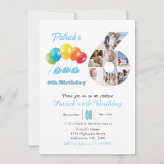 Foto-Collage Nr. 6 Junge Einladung