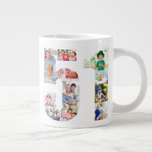 Foto-Collage Nummer 51 - 51. Geburtstag Jumbo-Tasse