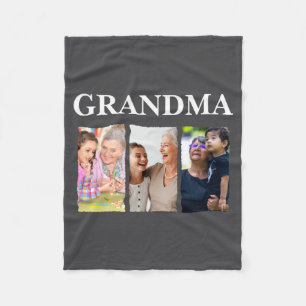 Foto-Collage Oma D Familie Fleecedecke