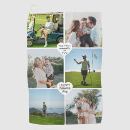 Foto Collage Perfect Moments Vathers Day Golfhandtuch