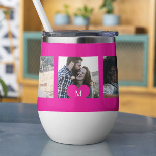 Foto Collage personalisiertes Herz Monogramm heißr