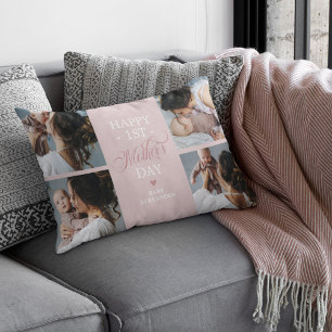 Foto Collage Pink zum ersten Müttertag Lendenkissen