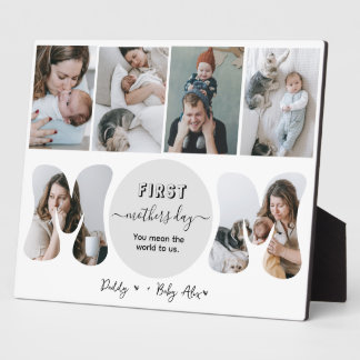 Foto Collage Plaque zum ersten Muttertag Fotoplatte