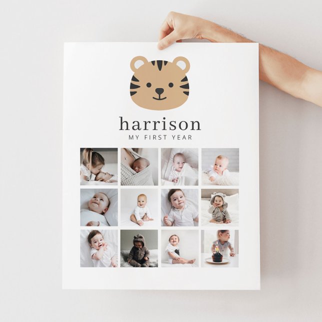 Foto Collage Poster - Tiger Face (Photo Collage Poster - Tiger Face)