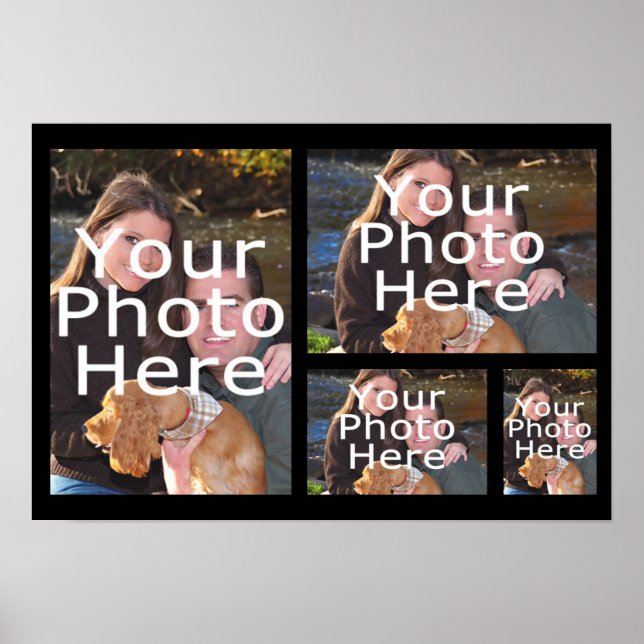 Foto Collage Poster, Vier Bilder Poster