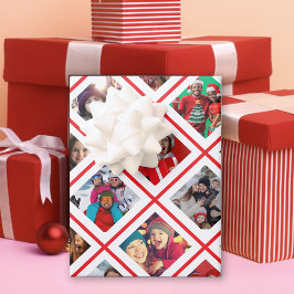 Foto Collage Red Holiday Geschenkpapier Set