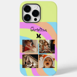Foto-Collage Regenbogen-Design Pastell-Farbpalette Case-Mate iPhone 14 Pro Max Hülle
