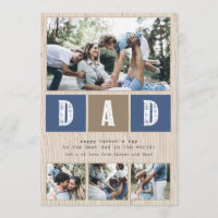 Foto Collage Rustic Wood Pattern Vatertag