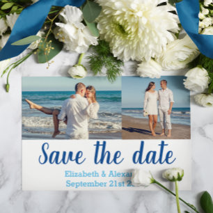 Foto Collage Save the Date Karte für Beach Destina