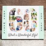 Foto Collage Set in Nummer 60 Mint White Custom Leinwanddruck<br><div class="desc">Erstellen Sie Ihr eigenes einzigartiges 60. Geburtstagsgeschenk. Diese smarte Leinwand ist eine großartige Möglichkeit, Ihre Foto-Collage anzuzeigen. Die Vorlage ist für Sie bereit, um Ihre Lieblings-Fotos, die automatisch in der Form der Zahl 60 erscheint, Set für Sie. Sie können auch Ihren Namen und Ihr Geburtsjahr (oder Nachname) fett drucken. Der...</div>