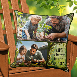 Foto-Collage Spaß im Garten  Kissen