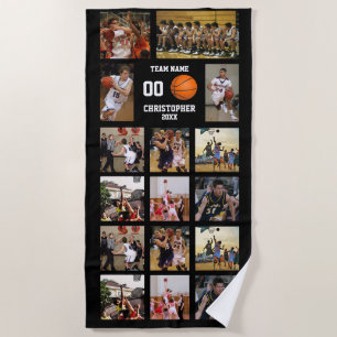 Foto Collage Sports Basketball Strandtuch