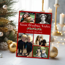 Foto Collage Starfish Weihnachtsflachkarten