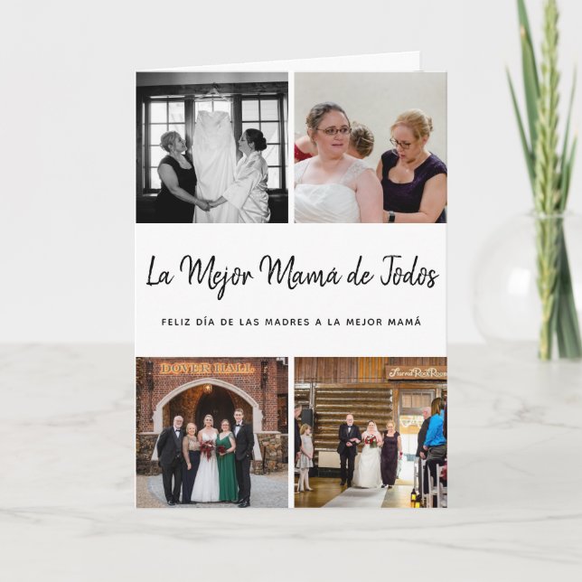Foto Collage Tarjeta del Día de las Madres Karte (Vorderseite)
