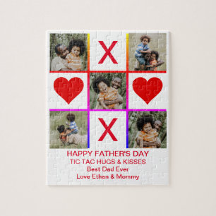 Foto Collage Tic Tac Toe Hugs Kisses Fathers SM Puzzle