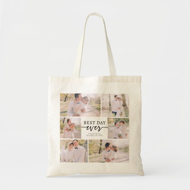 Foto Collage Tote Bag Tragetasche (Vorne)