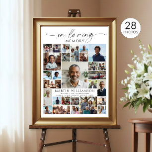 Foto-Collage Trauerfeier Lebensfeier Willkommen Poster