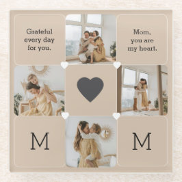 Foto Collage Untersetzer mit Herzempfang