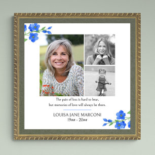 Foto Collage Vergessen Sie mir nicht Beerdigung Ge Poster