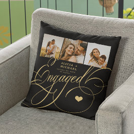 Foto Collage verlobtes Paar personalisiert Kissen