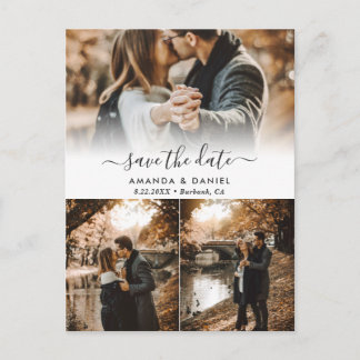 Foto Collage Wedding Save the Date Postkarten