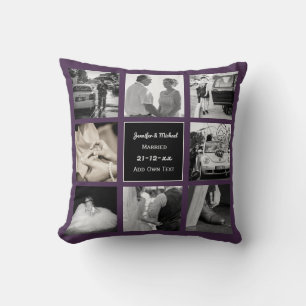FOTO COLLAGE Wedding Vow Erneuerung oder Jubiläum  Kissen