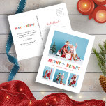 Foto Collage Weihnachten froh und hell<br><div class="desc">Foto Collage Weihnachten Frohe und helle Ferien Postkarte. Die gemütliche und farbenfrohe,  individuell gestaltbare Merry and Bright Ferien-Postkarte bietet einen festlichen und unterhaltsamen Schriftart mit Rot,  Orange,  Rosa,  Grün und Blau mit 4 Fotos für individuelle Bestellungen. Finden Sie passende Artikel in der Kollektion Farbenfrohe Weihnachtskarten und helle Weihnachtskarten.</div>