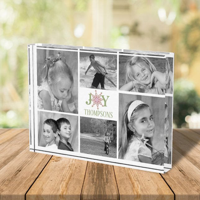 Foto Collage Weihnachten Personalisiert (Christmas photo collage custom block.)