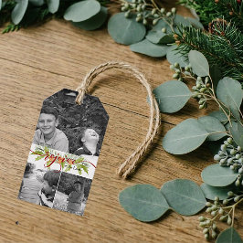 Foto-Collage-Weihnachts-Geschenkanhänger Geschenkanhänger