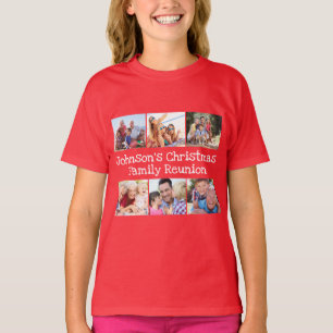 Foto Collage Weihnachtsfamilien Wiedersehen Girls T-Shirt