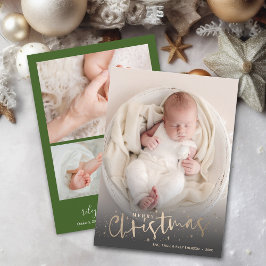 Foto Collage Weihnachtsgeburt Ankündigung