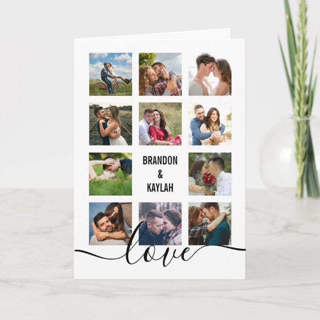 Foto Collage White Wedding Programm (Vorderseite)