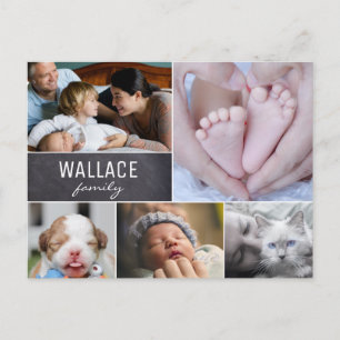 Foto Collage-Wiedersehen für mehrere Fotos Postkarte