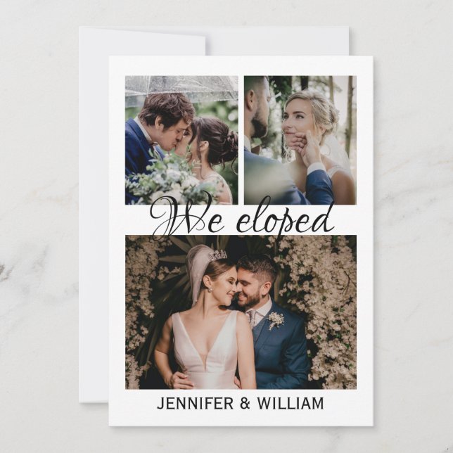 Foto Collage Wir haben Hochzeitsankündigung Einladung (Vorderseite)