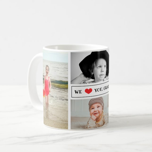 Foto Collage Wir Liebe Sie Opa Kaffeetasse (Vorderseite Links)