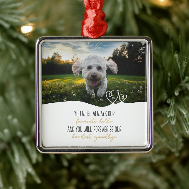 Foto-Collage zum Dog-Memorial Ornament Aus Metall (Baum)