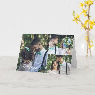 Foto Collage zum Hochzeitstag Dankeschön Karte