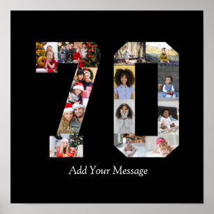 Foto-Collage zum Thema Nummer 70 Poster